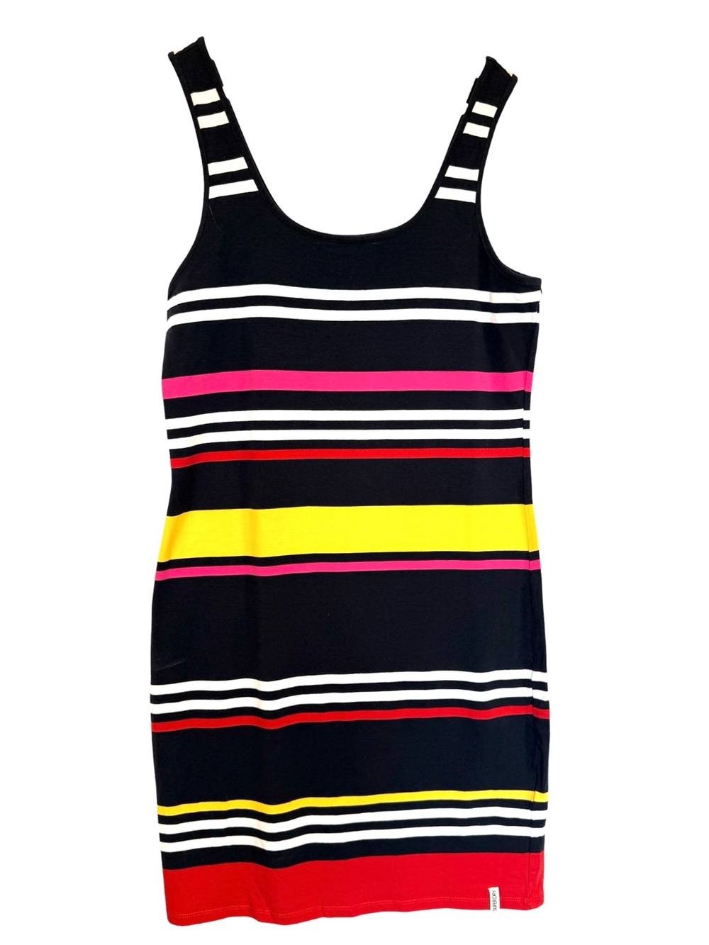Super dry Miami Striped Scoop-Neck Body Stretchy Dress Size 12